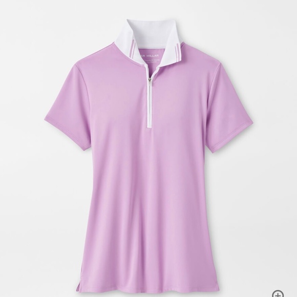Women’s Peter Millar Chrissie short sleeve golf polo, small,lavender purple polo - Picture 12 of 15